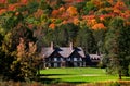 Red house in Allegheny state park Royalty Free Stock Photo