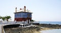 Red house on the beach of Arrieta, Lanzarote