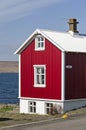 Red house by the fjord