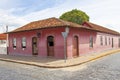 Red House in the Historical Center of Lapa. Houses a museum and a craft center. Royalty Free Stock Photo