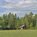 Red house in Norrbotten Royalty Free Stock Photo