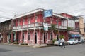 Red house in Puerto Limon, Costa Rica