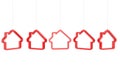 Red house shaped icon