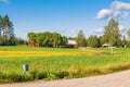 Red houses in a rural landscape Royalty Free Stock Photo