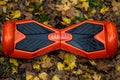 The red hoverboard a top view