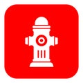 Red hydrant vector sign Royalty Free Stock Photo