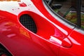 Red hypercar air intake