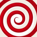 Red Hypnosis Spiral Pattern. Optical illusion.