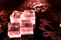 Red ice cubes Royalty Free Stock Photo