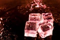 Red ice cubes Royalty Free Stock Photo