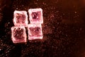 Red ice cubes Royalty Free Stock Photo