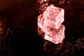 Red ice cubes Royalty Free Stock Photo