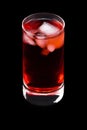 Red Iced Drink in a Crystal Glass Royalty Free Stock Photo