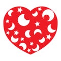 Red icon heart shape