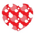 Red icon heart shape