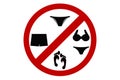 Red Icon Sign Please No swim wear