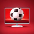 Red icon, Soccer Template design, Football banner, Sport layout illustration