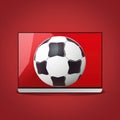 Red icon, Soccer Template design, Football banner, Sport layout illustration