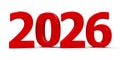 Red 2026 icon Royalty Free Stock Photo