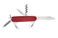 Red iconic multitools swiss army knife Royalty Free Stock Photo