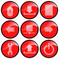 Red Icons Royalty Free Stock Photo