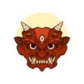 red imp monster mythology beast face design