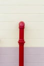 Red industrial pipe on the wall Royalty Free Stock Photo