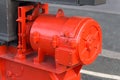 Red industrial pump Royalty Free Stock Photo