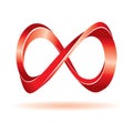 Red infinity sign