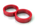 Red infinity symbol icon 3d illustration Royalty Free Stock Photo