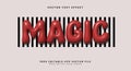 Red Inflated Glossy Magic editable text effect template Royalty Free Stock Photo