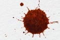 Ink drop on paper macro close up Royalty Free Stock Photo