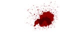 Red ink spill or blood splatter background Royalty Free Stock Photo