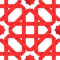 Red interwoven ribbons. Seamless pattern Royalty Free Stock Photo