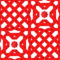 Red interwoven ribbons. Seamless pattern Royalty Free Stock Photo
