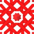 Red interwoven ribbons. Seamless pattern Royalty Free Stock Photo