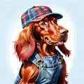 Red irish setter dog family pet friendly portrait Royalty Free Stock Photo