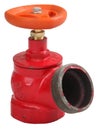 Red iron oblique indoor fire hydrant valve with external thread