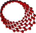 Red isolated carbon nanotube on white