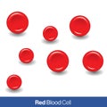 Isolated RBC or red blood cell or erythrocyte in White background 