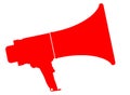 Red Isolated Megaphone Royalty Free Stock Photo