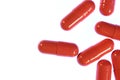 Red Isolated Pills Texture Royalty Free Stock Photo