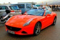 Red italian cabrio supercar Ferrari California