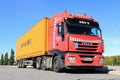 Red Iveco Truck and Trailer