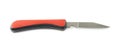 Red jackknife foldable pocket knife isolated Royalty Free Stock Photo