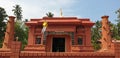 Red Jambha Chira stone Shree Suvarna Ganesh Temple Royalty Free Stock Photo