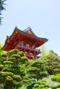 Red Japanese Pagoda Royalty Free Stock Photo