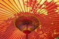 Red Japanese parasol