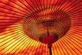 Red Japanese parasol Royalty Free Stock Photo