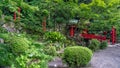 Red Japanese torii and shrine